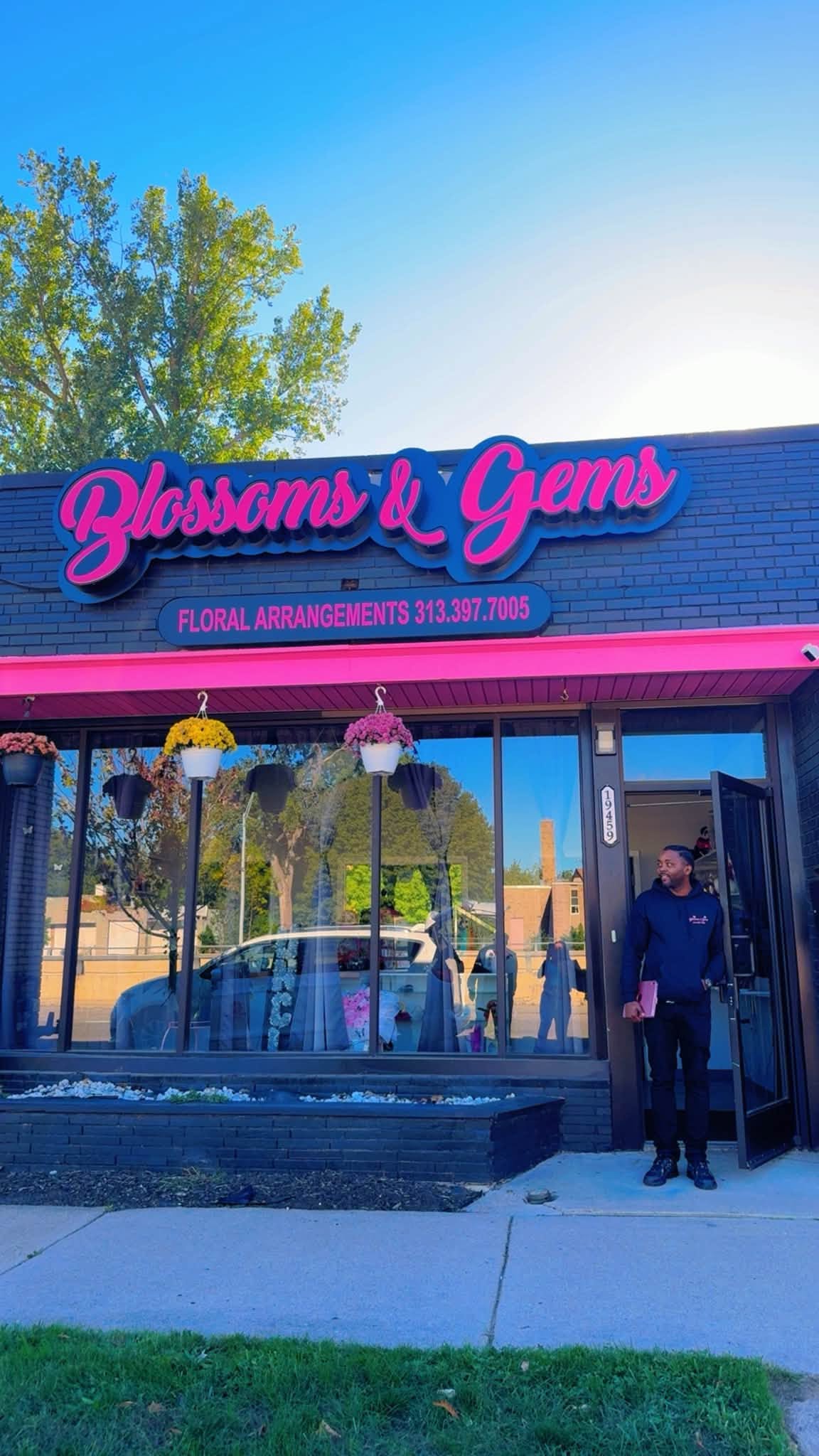 The Blossoms & Gems storefront at 19459 James Couzens Fwy, Detroit